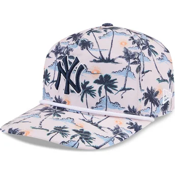 Czapka z daszkiem zakrzywionym wielokolorowa snapback 19TWENTY Printed Tropical New York Yankees MLB New Era