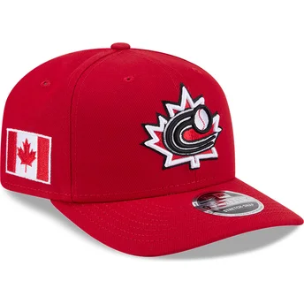 Rote gebogene Snapback-Kappe 9SEVENTY Stretch Snap Canada 2026 World Baseball Classic von New Era