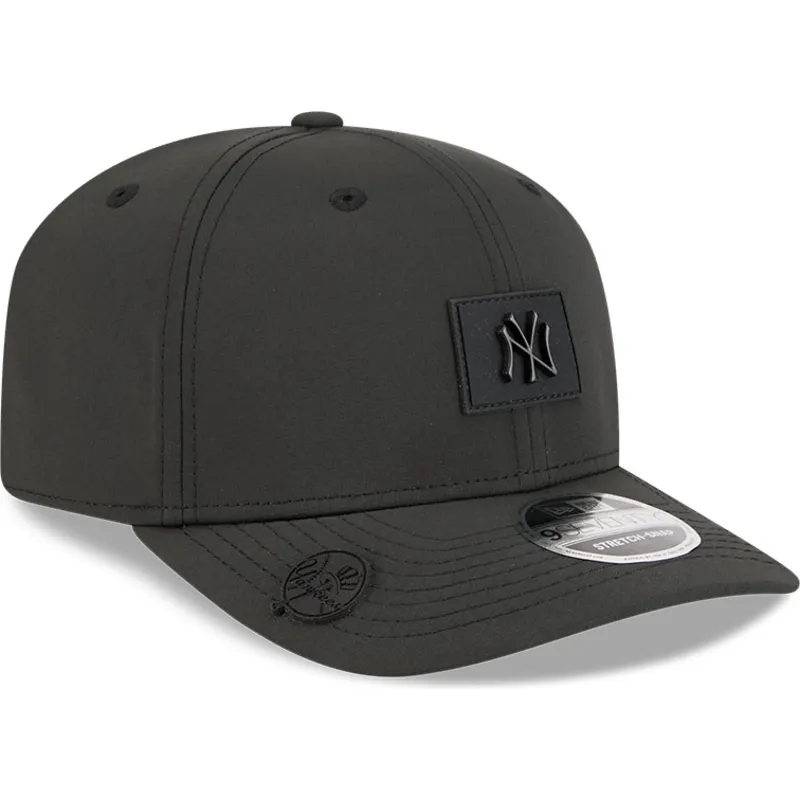 schwarze-gebogene-snapback-kappe-9seventy-stretch-snap-clubhouse-der-new-york-yankees-mlb-von-new-era