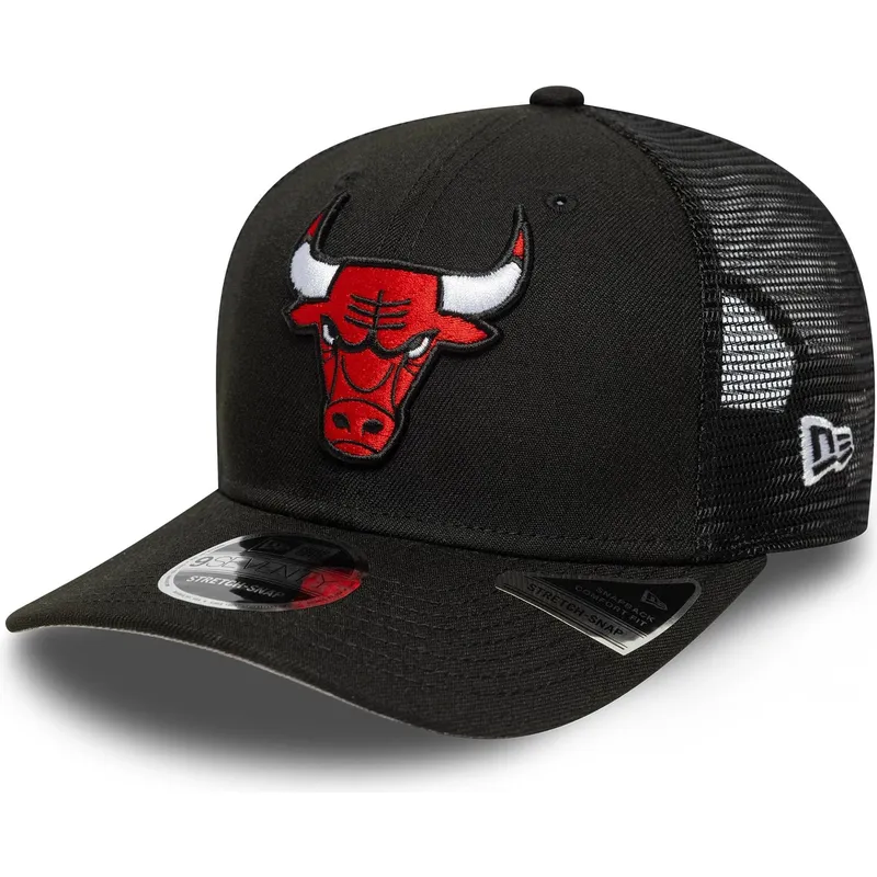 cepur-izliekta-truckeris-melns-snapback-9seventy-stretch-snap-eg-no-chicago-bulls-nba-no-new-era