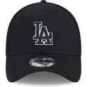 czarna-dopasowana-czapka-trucker-z-czarnym-logo-39thirty-evergreen-neo-los-angeles-dodgers-mlb-new-era