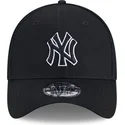 svart-justerad-truckerkeps-med-svart-logotyp-39thirty-evergreen-neo-fran-new-york-yankees-mlb-av-new-era