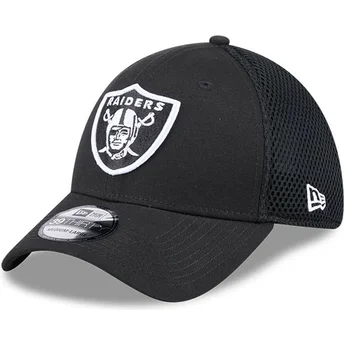Cepur izliekta melns pieguļošs 39THIRTY Evergreen Neo no Las Vegas Raiders NFL no New Era