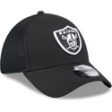 czapka-trucker-czarna-dopasowana-39thirty-evergreen-neo-las-vegas-raiders-nfl-new-era