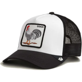 Czapka trucker biało-czarna kogut Cock Rooster The Farm od Goorin Bros.