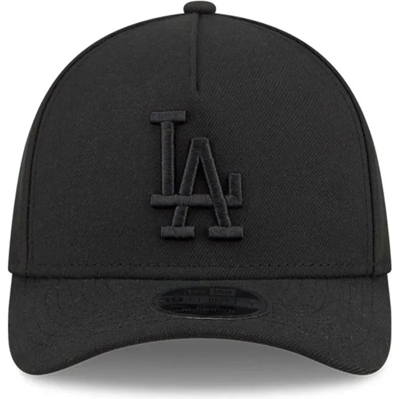casquette-courbee-noire-ajustee-avec-logo-noir-39thirty-m-crown-a-frame-los-angeles-dodgers-mlb-new-era