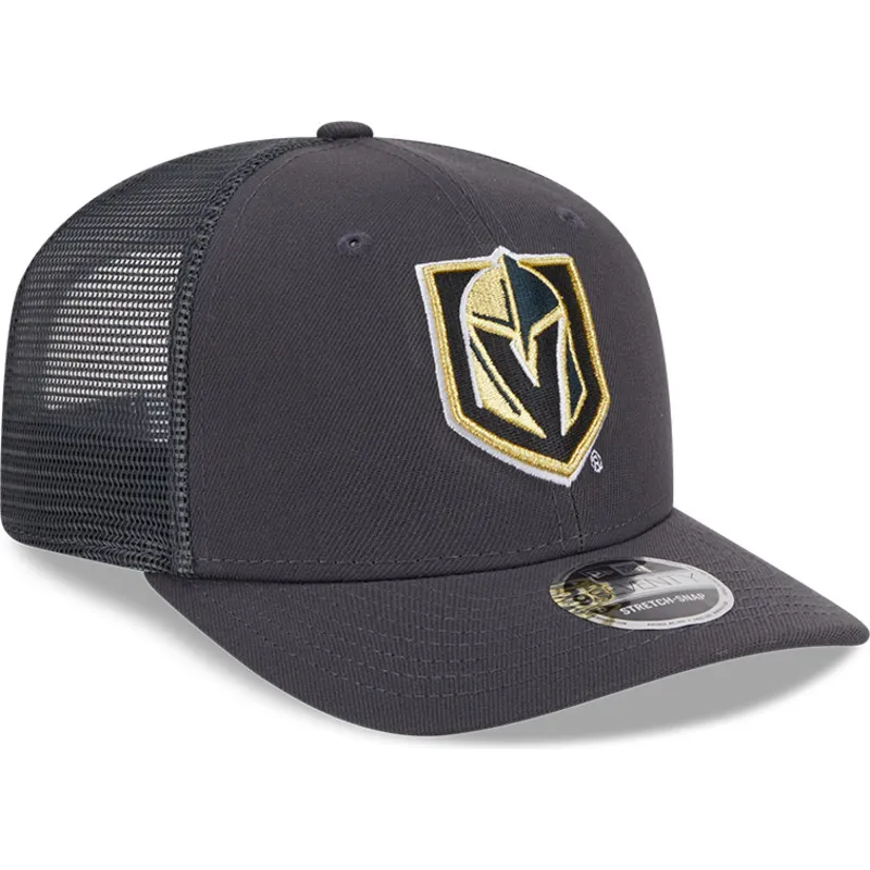 new-era-9seventy-stretch-snap-evergreen-vegas-golden-knights-nhl-grey-trucker-hat