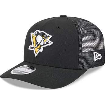 Cap izliekta black snapback 9SEVENTY Stretch Snap Evergreen no Pittsburgh Penguins NHL no New Era