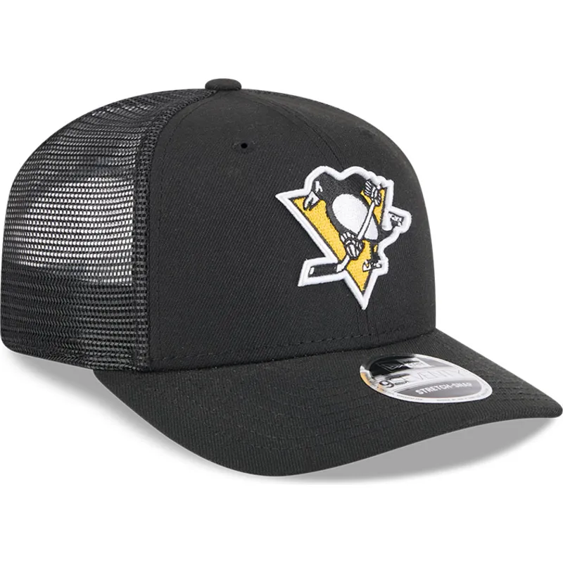 cepur-izliekta-truckeris-melns-snapback-9seventy-stretch-snap-evergreen-no-pittsburgh-penguins-nhl-no-new-era