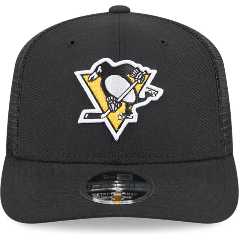 cepur-izliekta-soferis-melns-snapback-9seventy-stretch-snap-evergreen-no-pittsburgh-penguins-nhl-no-new-era