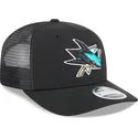 czapka-trucker-czarna-9seventy-stretch-snap-evergreen-san-jose-sharks-nhl-new-era