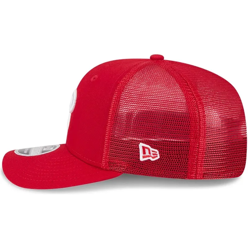 rote-trucker-kappe-9seventy-stretch-snap-evergreen-der-philadelphia-phillies-mlb-von-new-era
