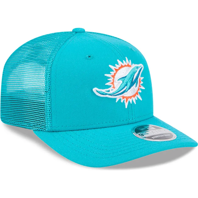 czapka-trucker-niebieska-9seventy-stretch-snap-evergreen-miami-dolphins-nfl-new-era