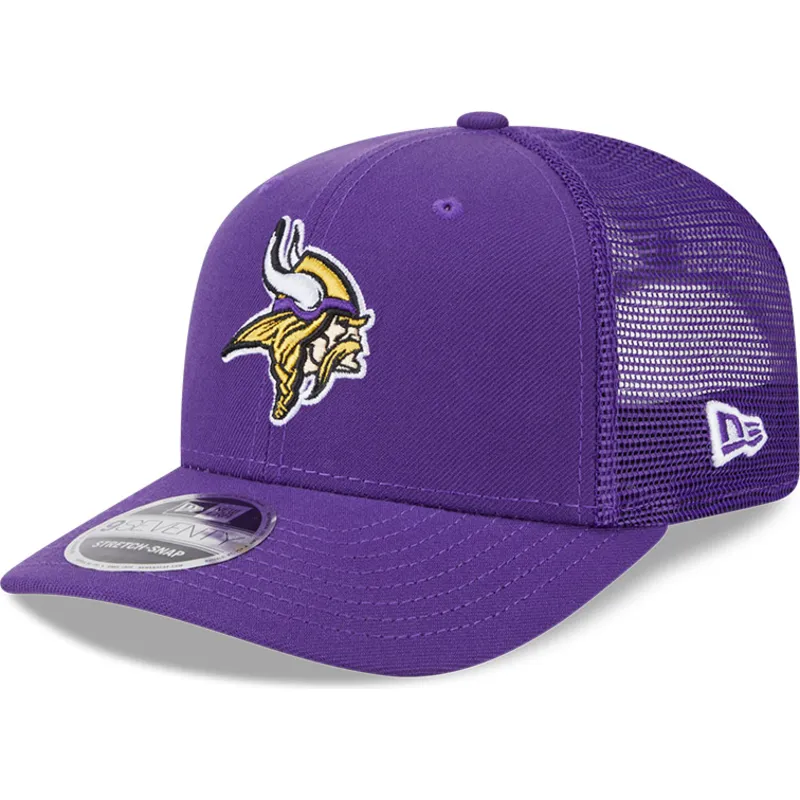 casquette-trucker-violette-9seventy-stretch-snap-evergreen-minnesota-vikings-nfl-new-era