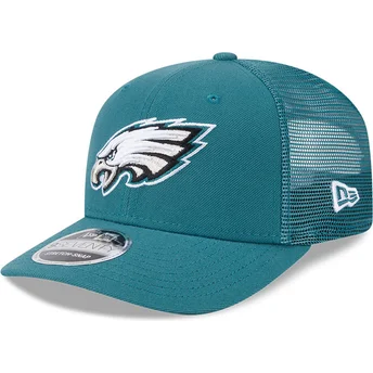 Cepur izliekta truckeris zaļš snapback 9SEVENTY Stretch Snap Evergreen no Philadelphia Eagles NFL no New Era
