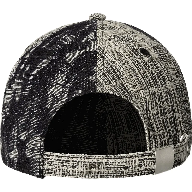 cepur-izliekta-melns-regulejama-lente-denim-mashup-black-topstitch-no-kangol