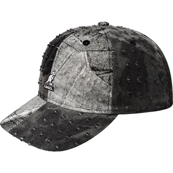 Cepur izliekta melns regulējams Denim Mashup Black Trompe L'Oeil no Kangol