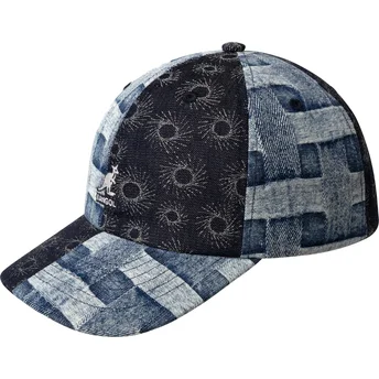 Blaue verstellbare Curved Cap Denim Mashup Blue Picnic von Kangol