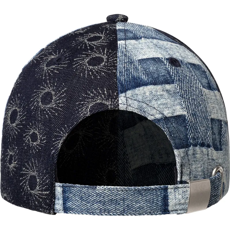blaue-verstellbare-curved-cap-denim-mashup-blue-picnic-von-kangol