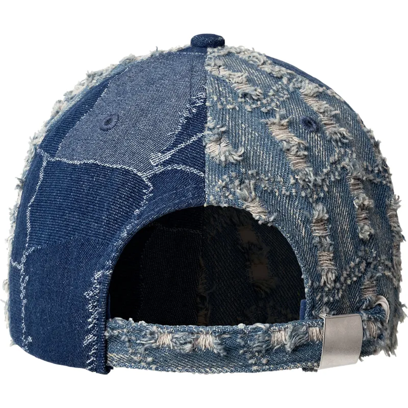 casquette-courbee-bleue-ajustable-denim-mashup-medium-blue-kangol