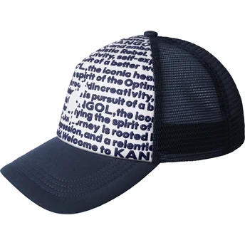 Cepur izliekta truckeris tumši zils snapback Fine Print no Kangol