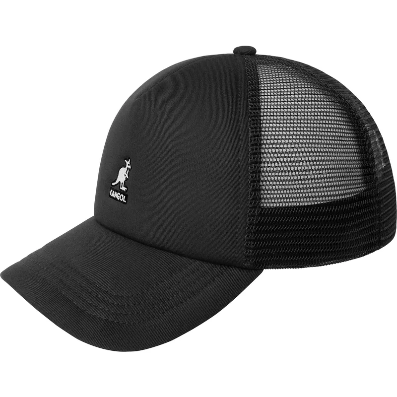 casquette-trucker-noire-kangaroo-kangol