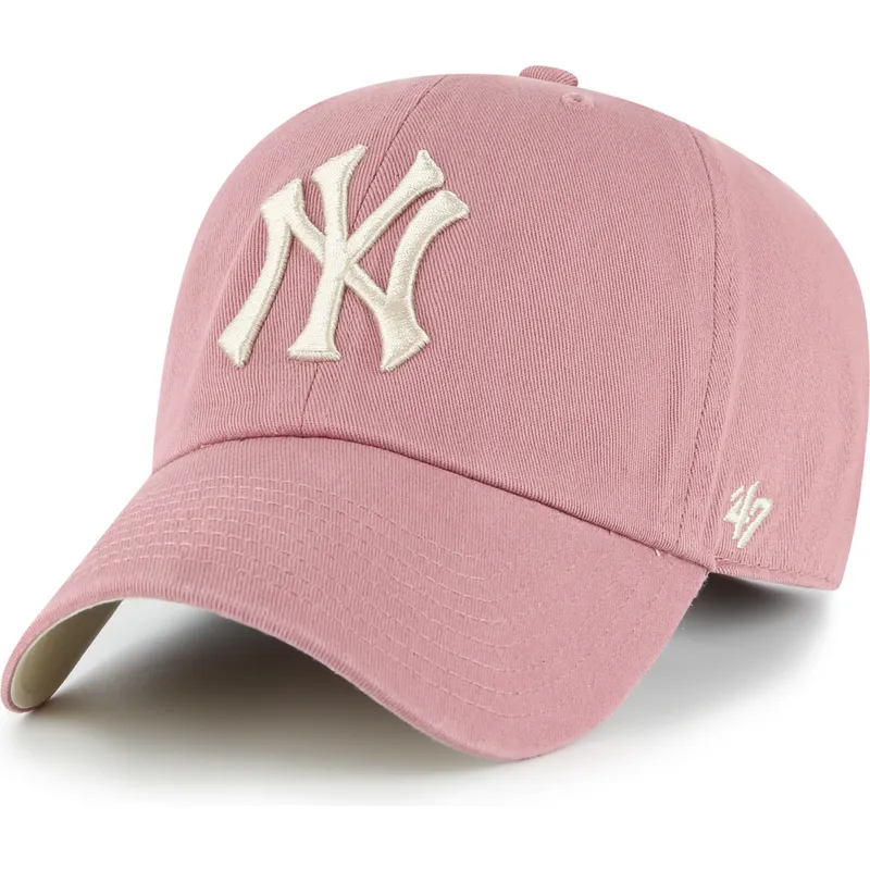 cepur-izliekta-roza-regulejams-clean-up-ballpark-no-new-york-yankees-mlb-no-47-brand