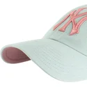 grune-verstellbare-curved-cap-mit-rosa-logo-clean-up-ballpark-der-new-york-yankees-mlb-von-47-brand