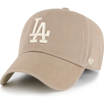 Cepur izliekta brūns regulējama lente Clean Up Ballpark Portabella no Los Angeles Dodgers MLB no 47 Brand