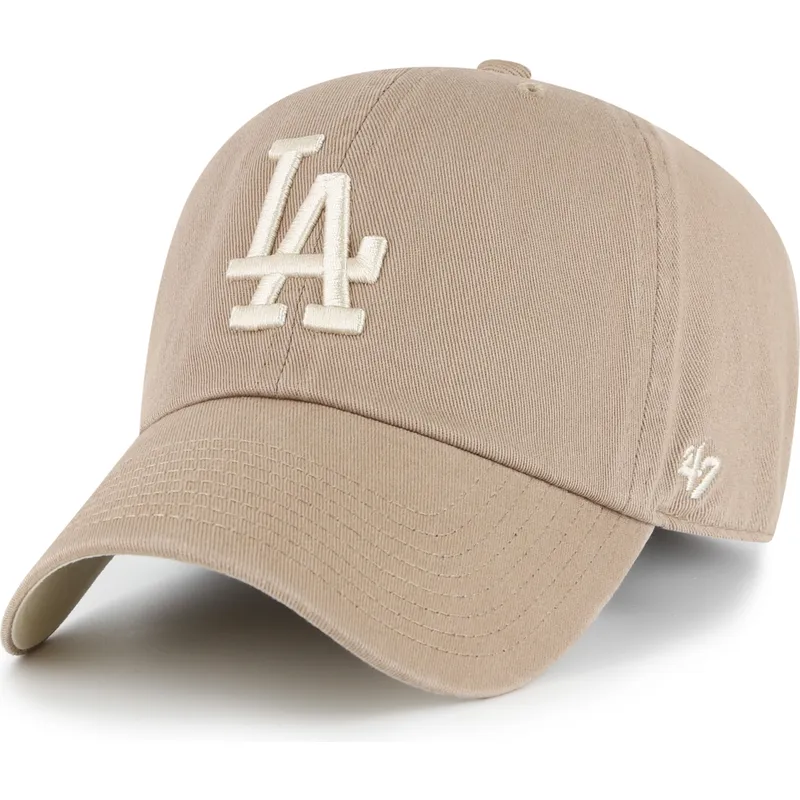 brazowa-regulowana-czapka-z-daszkiem-clean-up-ballpark-portabella-los-angeles-dodgers-mlb-od-47-brand