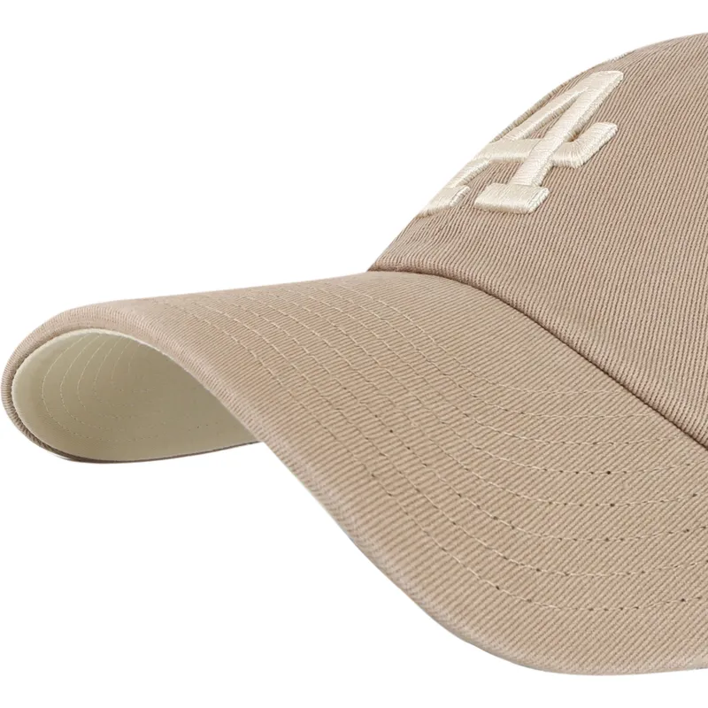 braune-verstellbare-curved-cap-clean-up-ballpark-portabella-der-los-angeles-dodgers-mlb-von-47-brand