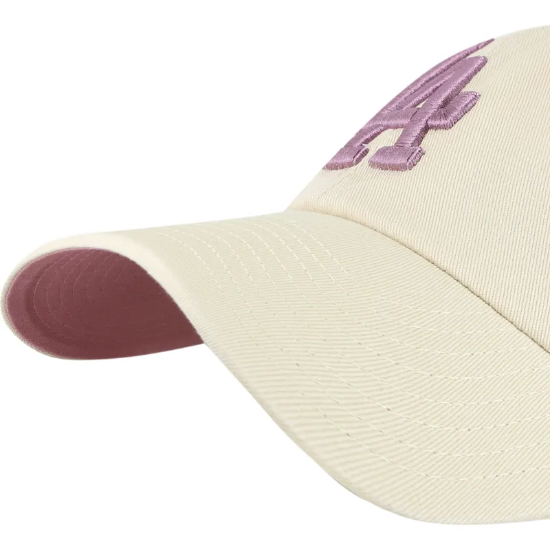 cap-izliekta-beige-adjustable-strap-clean-up-ballpark-no-los-angeles-dodgers-mlb-no-47-brand