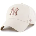 47-brand-curved-brim-brown-logo-mvp-ballpark-new-york-yankees-mlb-beige-snapback-cap
