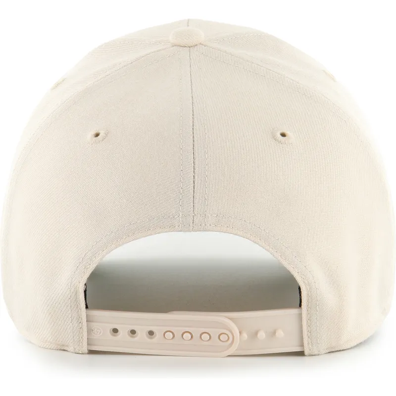 47-brand-curved-brim-mvp-ballpark-new-york-yankees-mlb-beige-snapback-cap-with-beige-logo