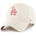 casquette-courbee-beige-snapback-avec-logo-rose-mvp-ballpark-los-angeles-dodgers-mlb-47-brand