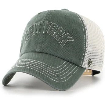 Cepur izliekta truckeris zaļš snapback Clean Up Trailer Script Mesh no New York Yankees MLB no 47 Brand