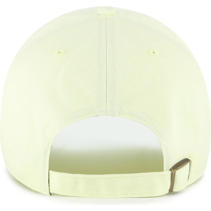 casquette-courbee-jaune-ajustable-avec-logo-jaune-clean-up-no-loop-label-new-york-yankees-mlb-47-brand