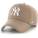 cap-izliekta-brown-adjustable-strap-clean-up-contrast-stitch-no-new-york-yankees-mlb-no-47-brand