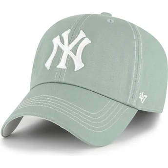 Casquette courbée verte ajustable Clean Up Contrast Stitch New York Yankees MLB 47 Brand