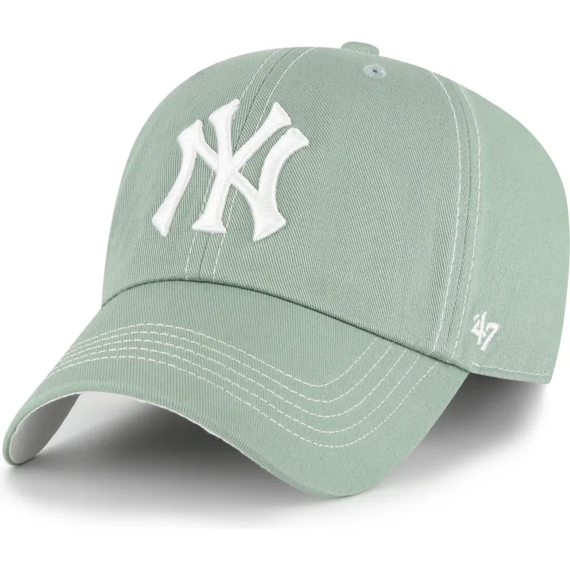cap-izliekta-green-adjustable-strap-clean-up-contrast-stitch-no-new-york-yankees-mlb-no-47-brand