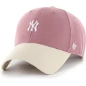 cap-izliekta-pink-adjustable-strap-mvp-base-runner-two-tone-legend-no-new-york-yankees-mlb-no-47-brand