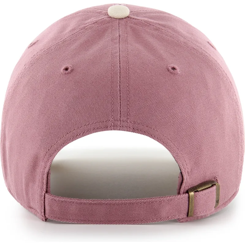 cap-izliekta-pink-adjustable-strap-mvp-base-runner-two-tone-legend-no-new-york-yankees-mlb-no-47-brand
