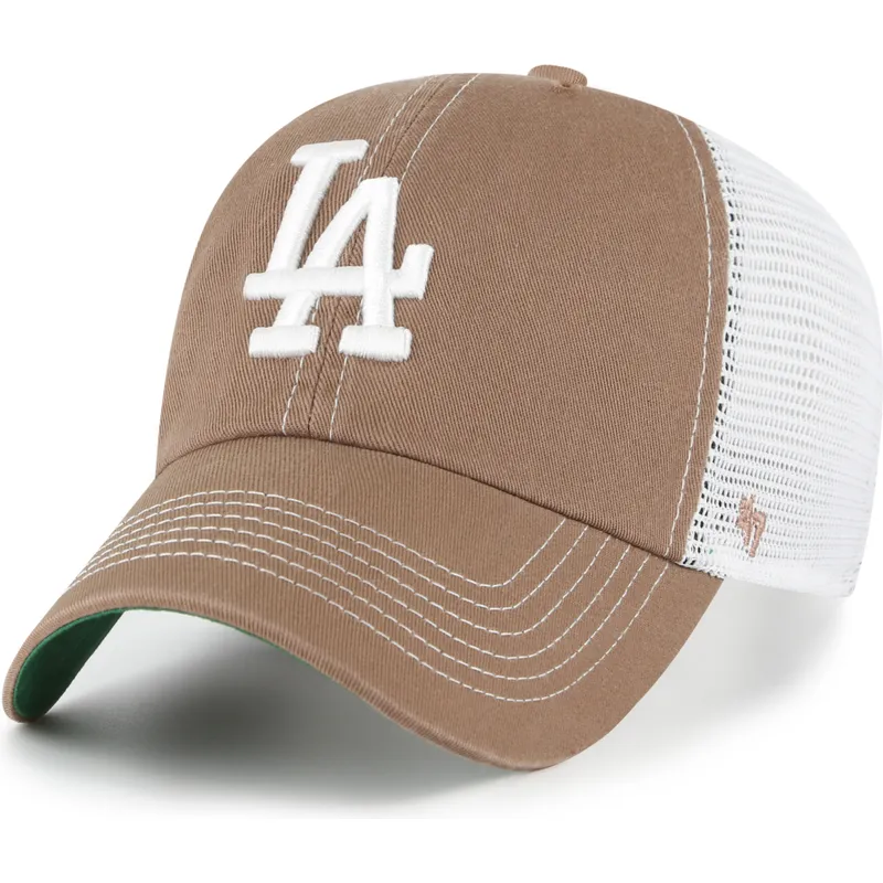 casquette-trucker-marron-clean-up-trawler-los-angeles-dodgers-mlb-47-brand