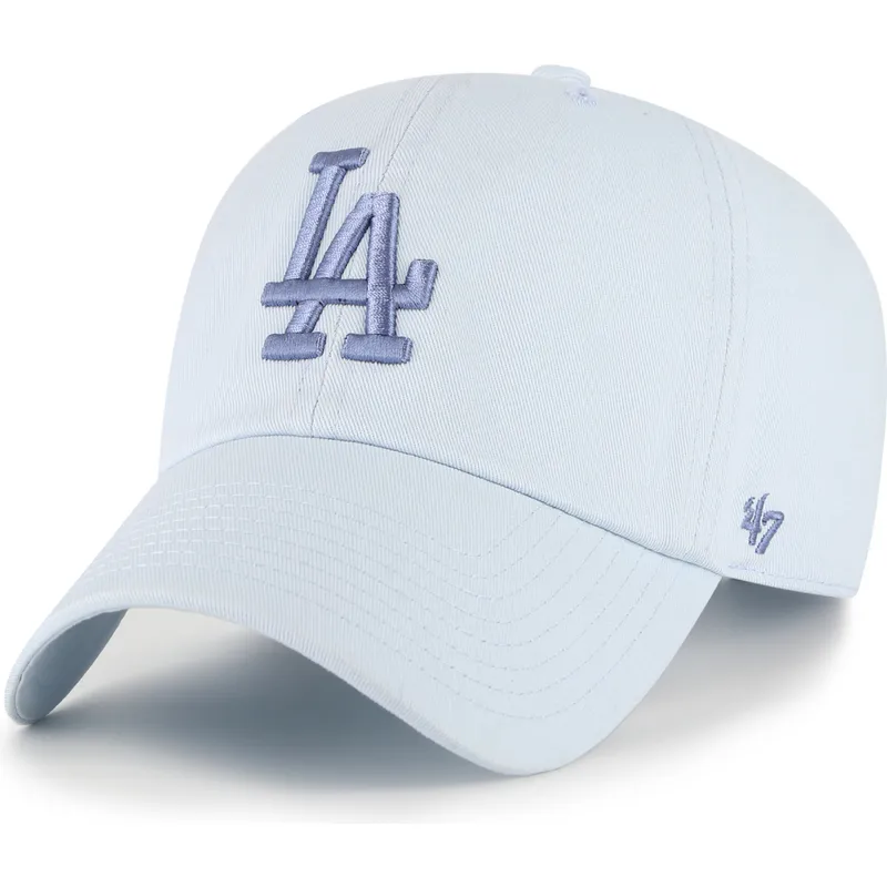 niebieska-regulowana-czapka-z-zakrzywionym-daszkiem-z-niebieskim-logo-clean-up-no-loop-label-los-angeles-dodgers-mlb-od-47-brand