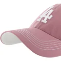 rosa-verstellbare-curved-cap-clean-up-contrast-stitch-der-los-angeles-dodgers-mlb-von-47-brand