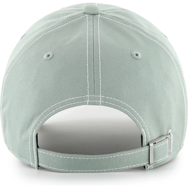 grune-verstellbare-curved-cap-clean-up-contrast-stitch-der-los-angeles-dodgers-mlb-von-47-brand