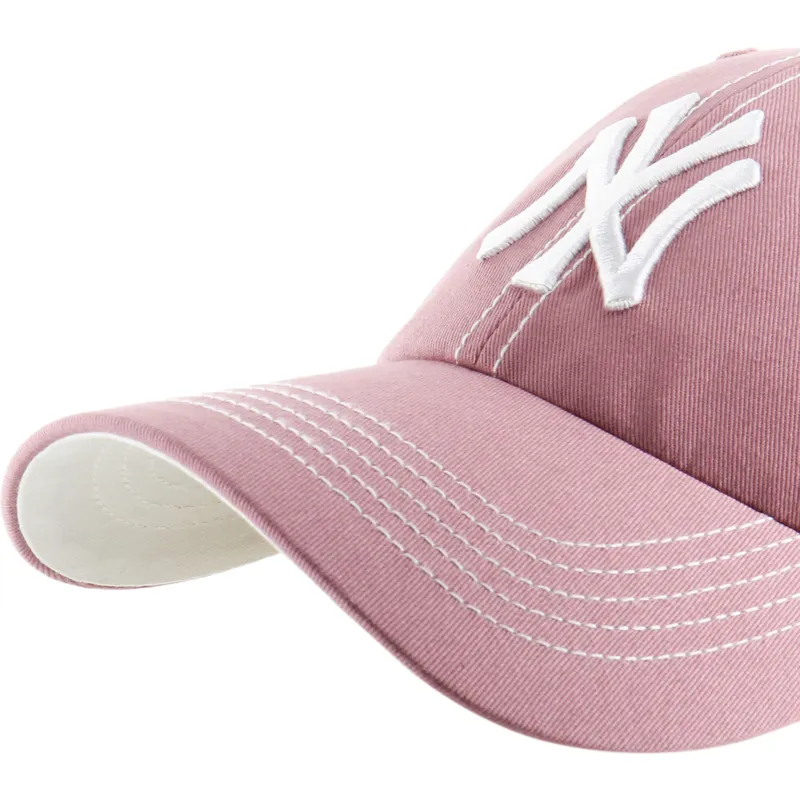 cepur-izliekta-roza-regulejams-clean-up-contrast-stitch-no-new-york-yankees-mlb-no-47-brand