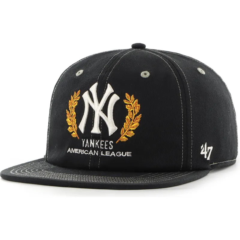 cap-plakana-black-snapback-captain-rl-keepsake-no-new-york-yankees-mlb-no-47-brand