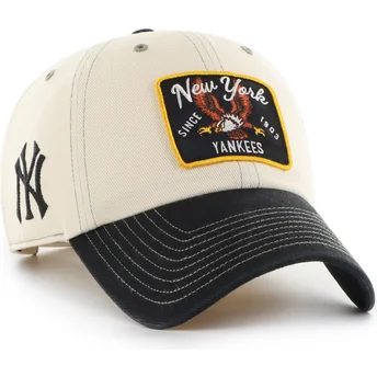 Böjd keps beige och svart justerbar Clean Up Keepsake New York Yankees MLB av 47 Brand