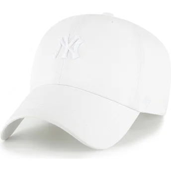 Casquette courbée blanche ajustable avec logo blanc Clean Up Contemporary Two Tone New York Yankees MLB 47 Brand